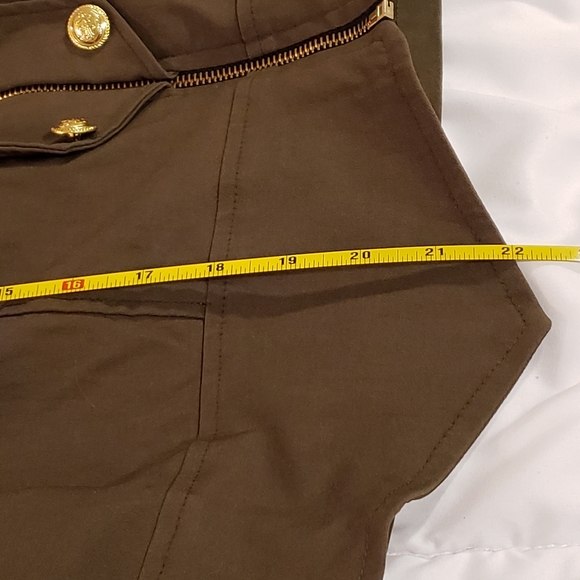 Hybrid Women's Military Style Crop Jacket   Green USA - Picture 6 of 6